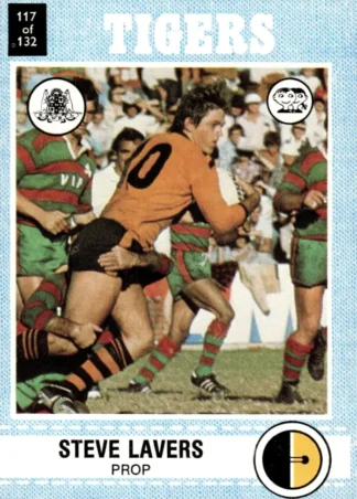 1977 Scanlens Common Card - Base 117 Steve Lavers Balmain Tigers