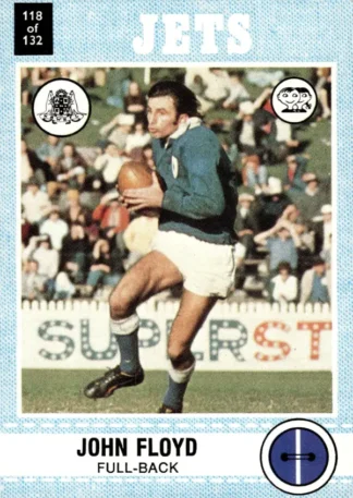 1977 Scanlens Common Card - Base 118 John Floyd Newtown Jets