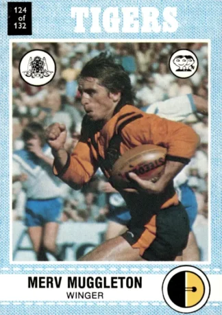 1977 Scanlens Common Card - Base 124 Merv Muggleton Balmain Tigers