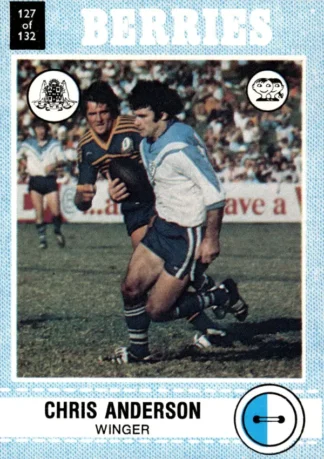 1977 Scanlens Common Card - Base 127 Chris Anderson Canterbury Berries
