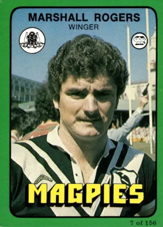 1978 Scanlens Common Card - Base 007 Marshall Rogers Western Suburbs Magpies