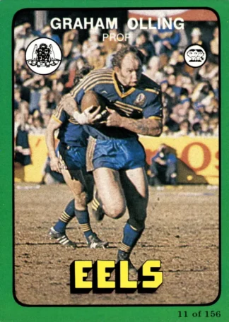 1978 Scanlens Common Card - Base 011 Graham Olling Parramatta Eels