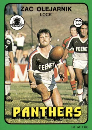 1978 Scanlens Common Card - Base 013 Zac Olejarnik Penrith Panthers