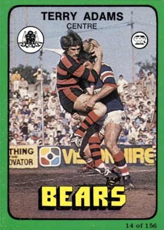1978 Scanlens Common Card - Base 014 Terry Adams North Sydney Bears