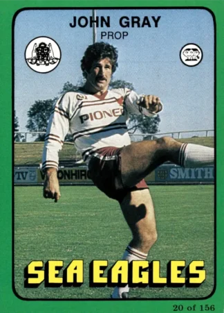 1978 Scanlens Common Card - Base 020 John Gray Manly Sea Eagles