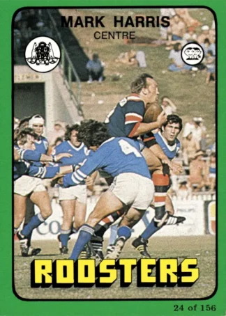 1978 Scanlens Common Card - Base 024 Mark Harris Eastern Suburbs Roosters