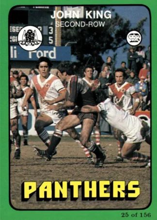 1978 Scanlens Common Card - Base 025 John King Penrith Panthers