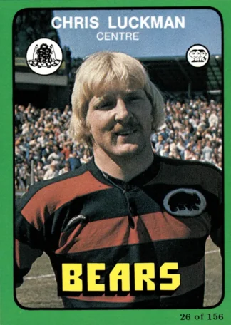 1978 Scanlens Common Card - Base 026 Chris Luckman North Sydney Bears