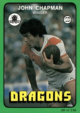 1978 Scanlens Common Card - Base 028 John Chapman St George Dragons