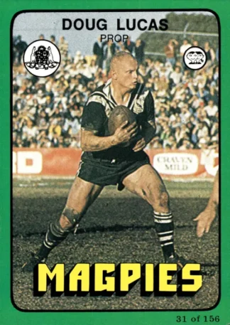 1978 Scanlens Common Card - Base 031 Doug Lucas Western Suburbs Magpies
