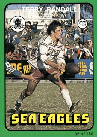 1978 Scanlens Common Card - Base 032 Terry Randall Manly Sea Eagles
