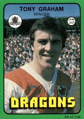 1978 Scanlens Common Card - Base 040 Tony Graham St George Dragons