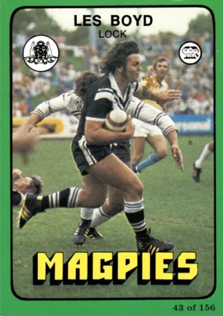 1978 Scanlens Common Card - Base 043 Les Boyd Western Suburbs Magpies