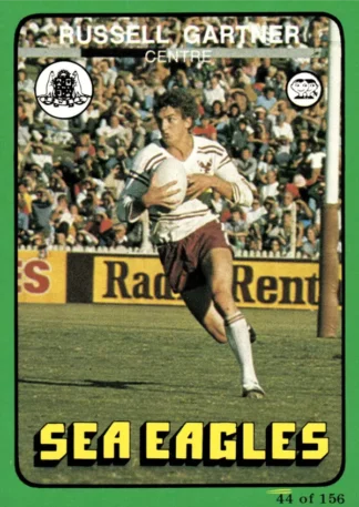 1978 Scanlens Common Card - Base 044 Russell Gartner Manly Sea Eagles