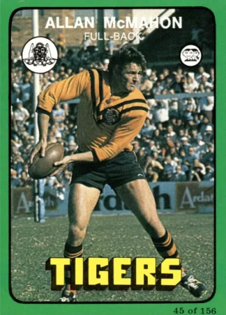 1978 Scanlens Common Card - Base 045 Allan McMahon Balmain Tigers