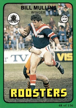 1978 Scanlens Common Card - Base 048 Bill Mullins Eastern Suburbs Roosters