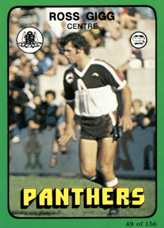 1978 Scanlens Common Card - Base 049 Ross Gigg Penrith Panthers