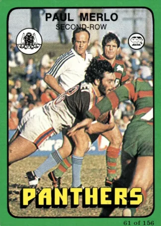 1978 Scanlens Common Card - Base 061 Paul Merlo Penrith Panthers