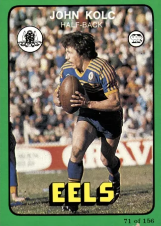 1978 Scanlens Common Card - Base 071 John Kolc Parramatta Eels