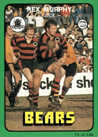 1978 Scanlens Common Card - Base 074 Rex Murphy North Sydney Bears