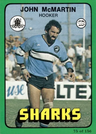 1978 Scanlens Common Card - Base 075 John McMartin Cronulla Sharks