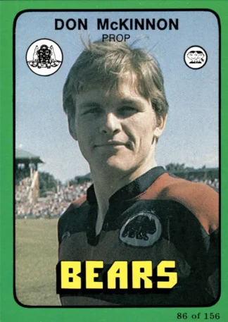 1978 Scanlens Common Card - Base 086 Don McKinnon North Sydney Bears