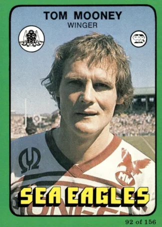 1978 Scanlens Common Card - Base 092 Tom Mooney Manly Sea Eagles