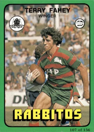 1978 Scanlens Common Card - Base 107 Terry Fahey South Sydney Rabbitohs