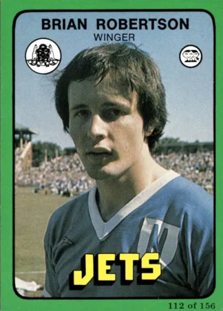 1978 Scanlens Common Card - Base 112 Brian Robertson Newtown Jets
