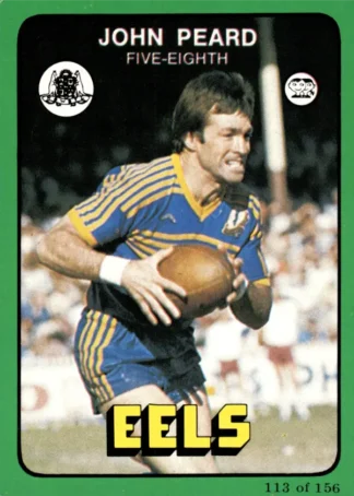 1978 Scanlens Common Card - Base 113 John Peard Parramatta Eels