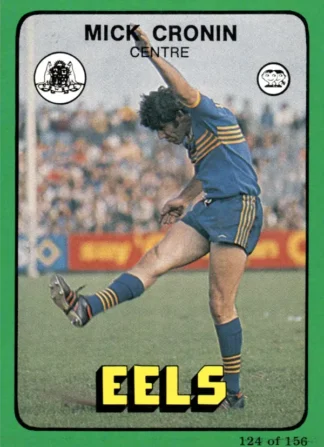 1978 Scanlens Common Card - Base 124 Mick Cronin Parramatta Eels
