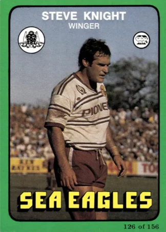 1978 Scanlens Common Card - Base 126 Steve Knight Manly Sea Eagles