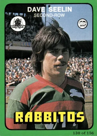 1978 Scanlens Common Card - Base 130 Dave Seelin South Sydney Rabbitohs