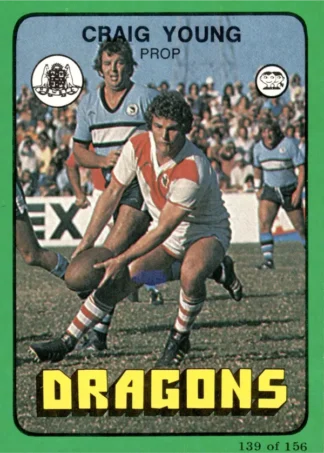 1978 Scanlens Common Card - Base 139 Craig Young St George Dragons