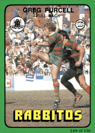 1978 Scanlens Common Card - Base 140 Greg Purcell South Sydney Rabbitohs