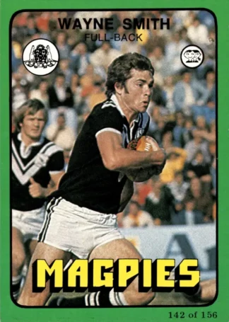 1978 Scanlens Common Card - Base 142 Wayne Smith Western Suburbs Magpies