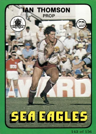 1978 Scanlens Common Card - Base 143 Ian Thomson Manly Sea Eagles