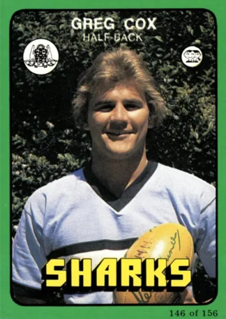 1978 Scanlens Common Card - Base 146 Greg Cox Cronulla Sharks
