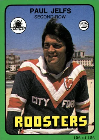 1978 Scanlens Common Card - Base 156 Paul Jelfs Eastern Suburbs Roosters