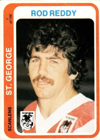1979 Scanlens Common Card - Base 001 Rod Reddy St George Dragons