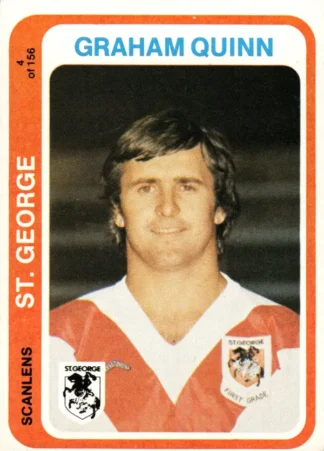 1979 Scanlens Common Card - Base 004 Graham Quinn St George Dragons