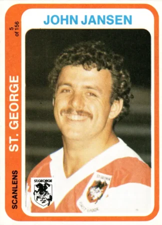 1979 Scanlens Common Card - Base 005 John Jansen St George Dragons