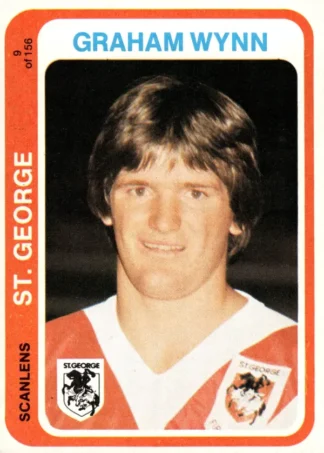 1979 Scanlens Common Card - Base 009 Graham Wynn St George Dragons