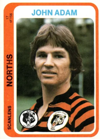 1979 Scanlens Common Card - Base 017 John Adam North Sydney Bears