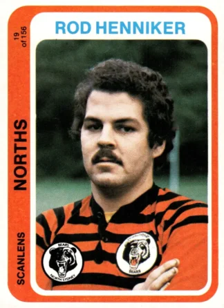 1979 Scanlens Common Card - Base 019 Rod Henniker North Sydney Bears