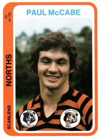 1979 Scanlens Common Card - Base 025 Paul McCabe North Sydney Bears