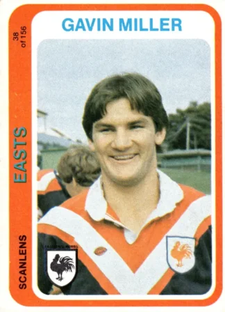 1979 Scanlens Common Card - Base 038 Gavin Miller Eastern Suburbs Roosters