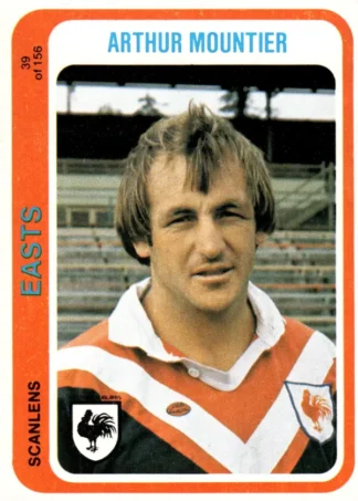 1979 Scanlens Common Card - Base 039 Arthur Mountier Eastern Suburbs Roosters