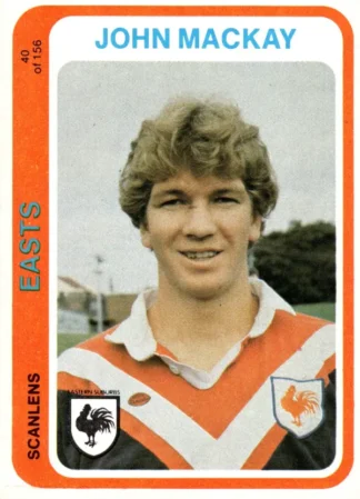 1979 Scanlens Common Card - Base 040 John Mackay Eastern Suburbs Roosters