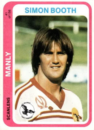1979 Scanlens Common Card - Base 041 Simon Booth Manly Sea Eagles